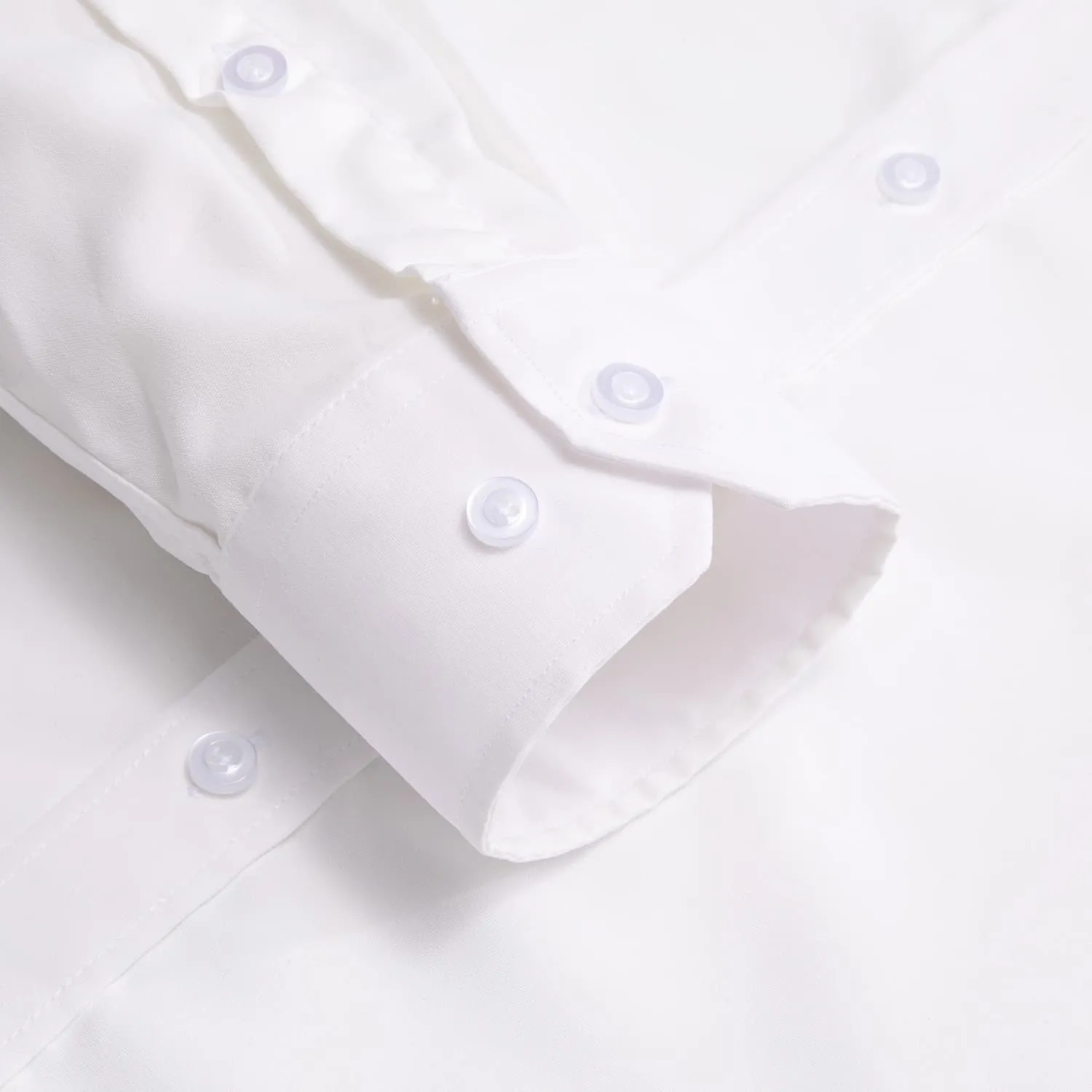 YourTies White Solid Long Sleeve Shirt with Linen White Novelty Silk Tie for Men