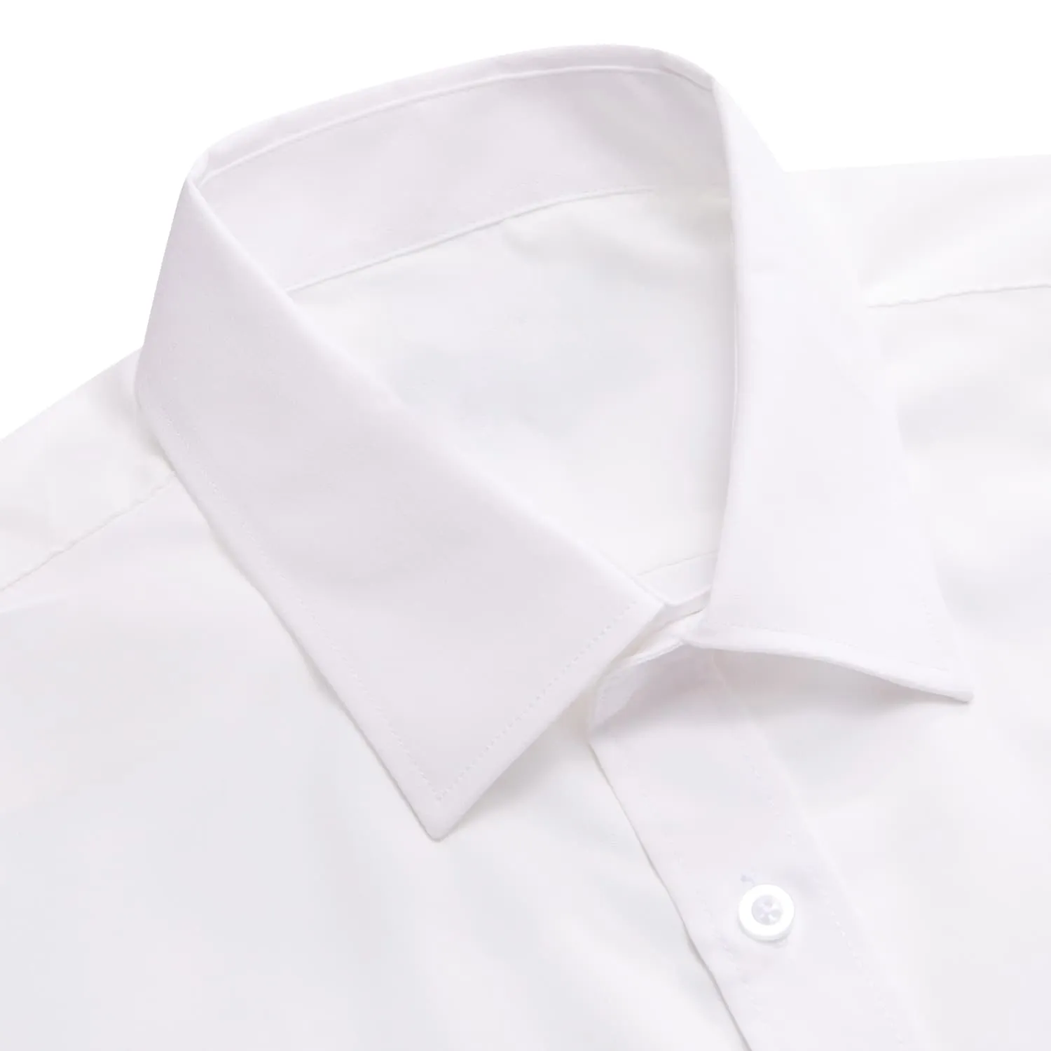 YourTies White Solid Long Sleeve Shirt with Linen White Novelty Silk Tie for Men