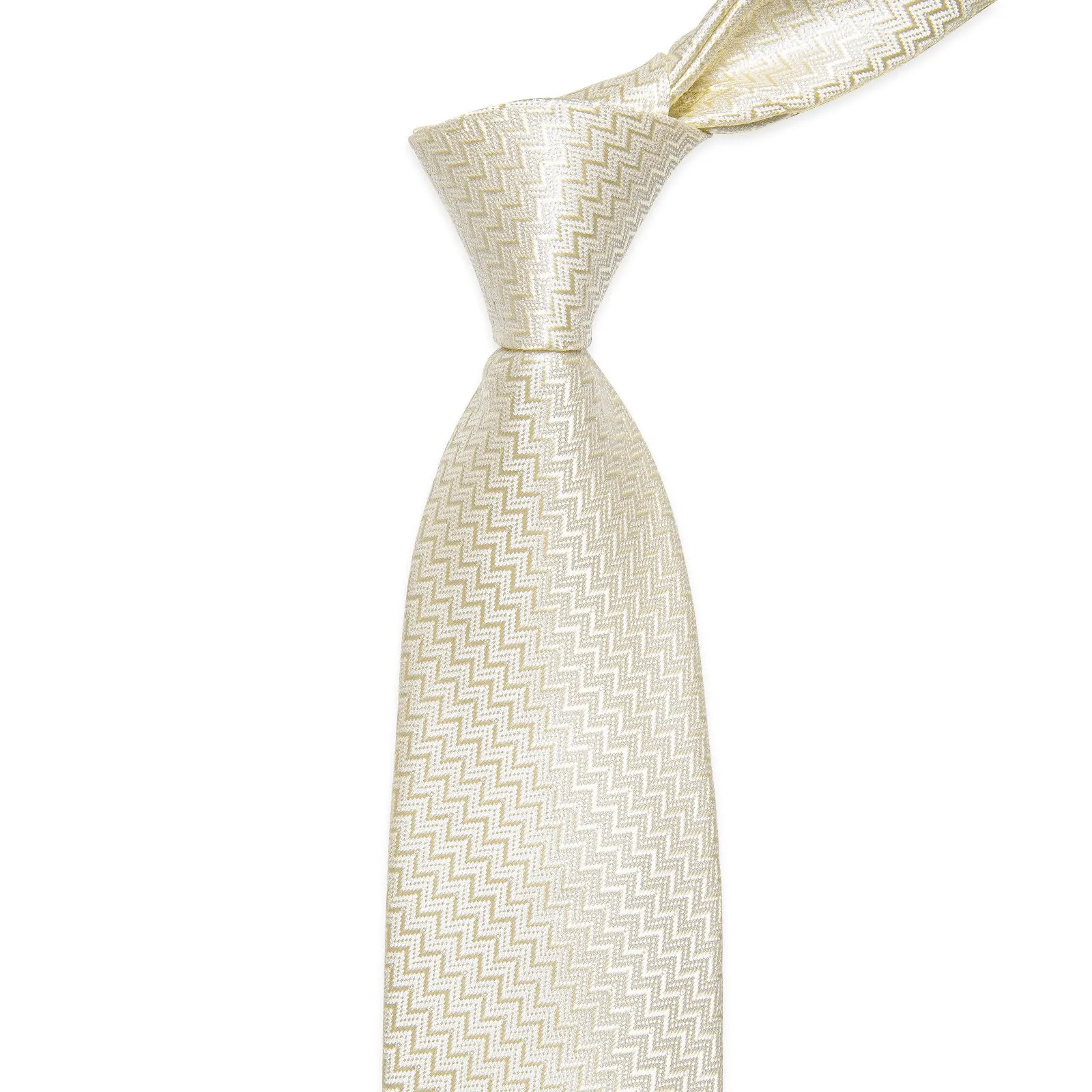 YourTies White Solid Long Sleeve Shirt with Linen White Novelty Silk Tie for Men