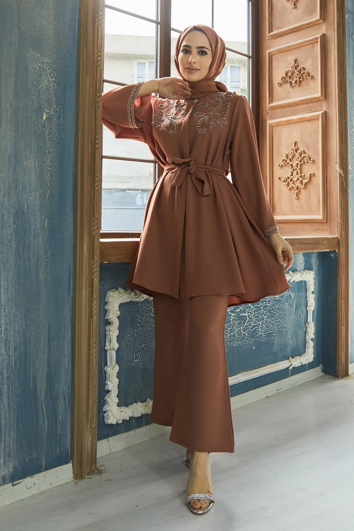 ZRF Women Mona Tunic Pants Set - Camel - Fresno